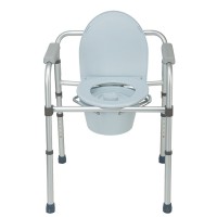 Non-silp elderly aluminum alloy commode chair price