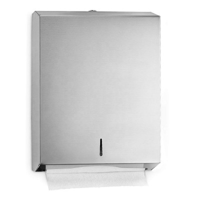 Hotel kitchen bathroom accessories toilet tissue roll holder multifold hand automatic cut stainless steel paper towel dispenser